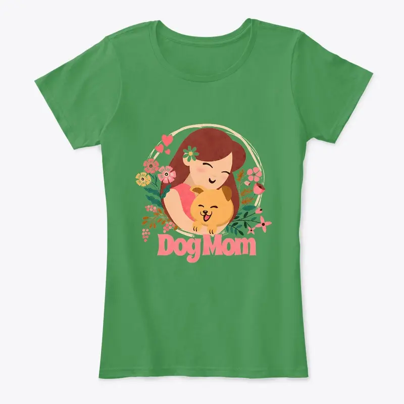  "Dog Mom" t-shirt design