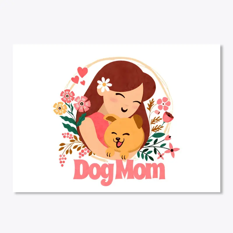  "Dog Mom" t-shirt design