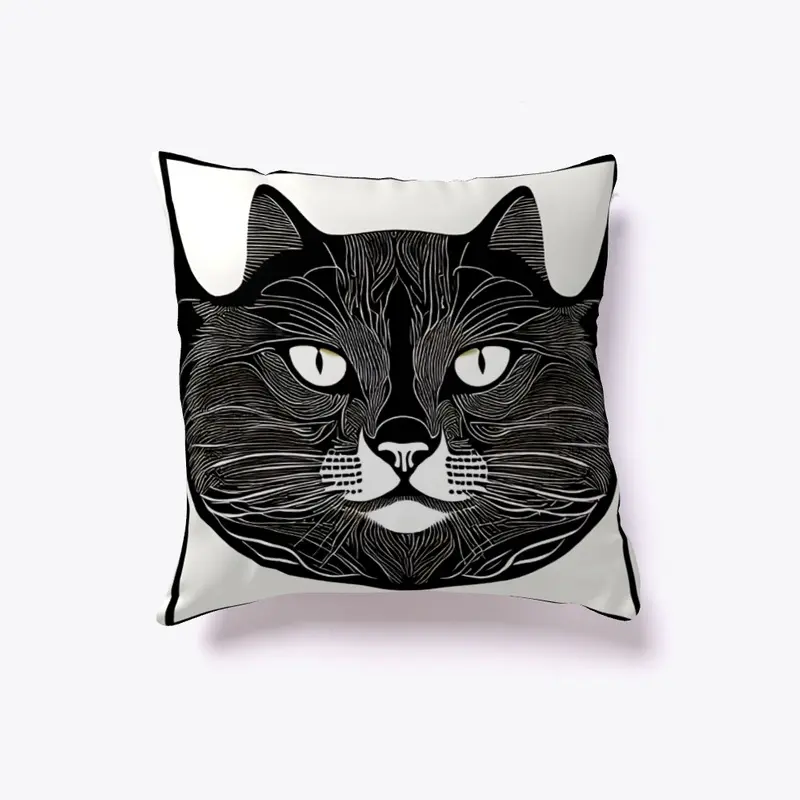 Miaw" cat pillow,