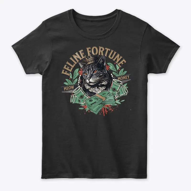 "Feline Fortune Women Classic Tee"